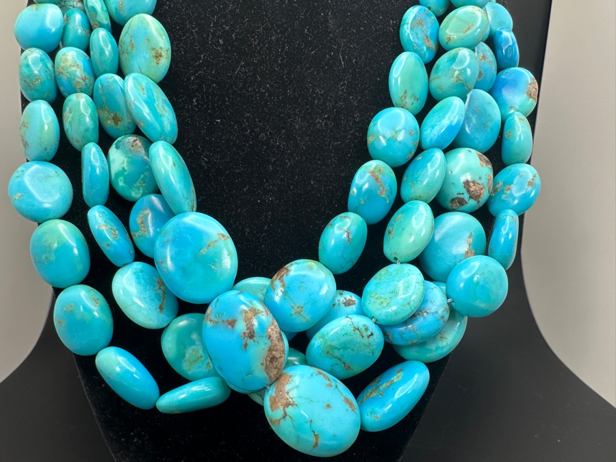 Multi Strand Turquoise 20' Statement Necklace [Photo 4]