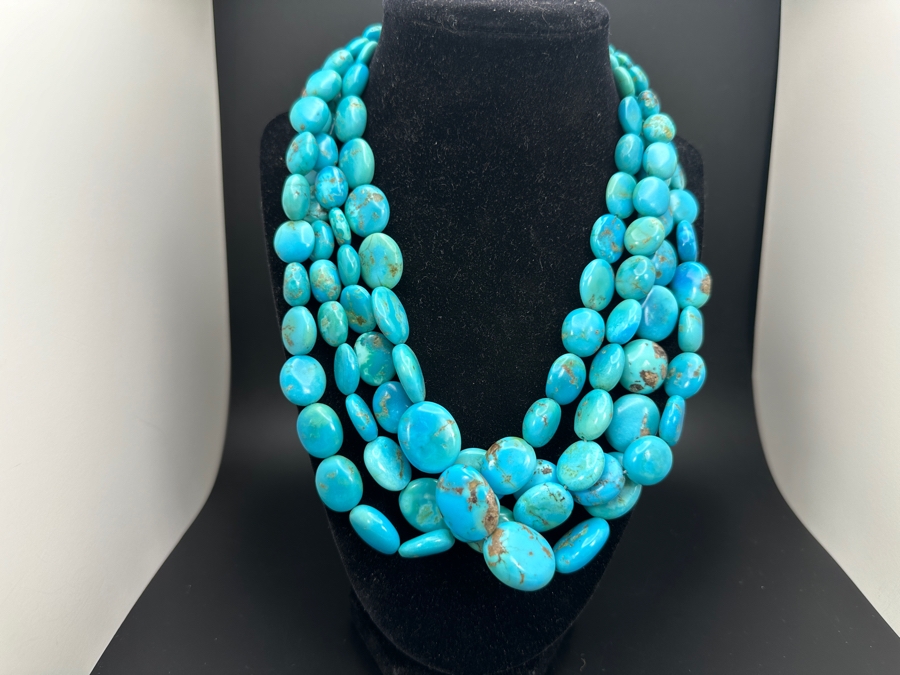 Multi Strand Turquoise 20' Statement Necklace [Photo 2]