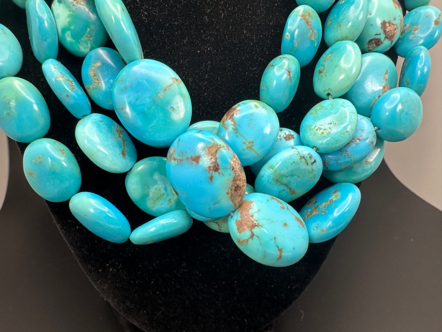 Multi Strand Turquoise 20' Statement Necklace [Photo 3]