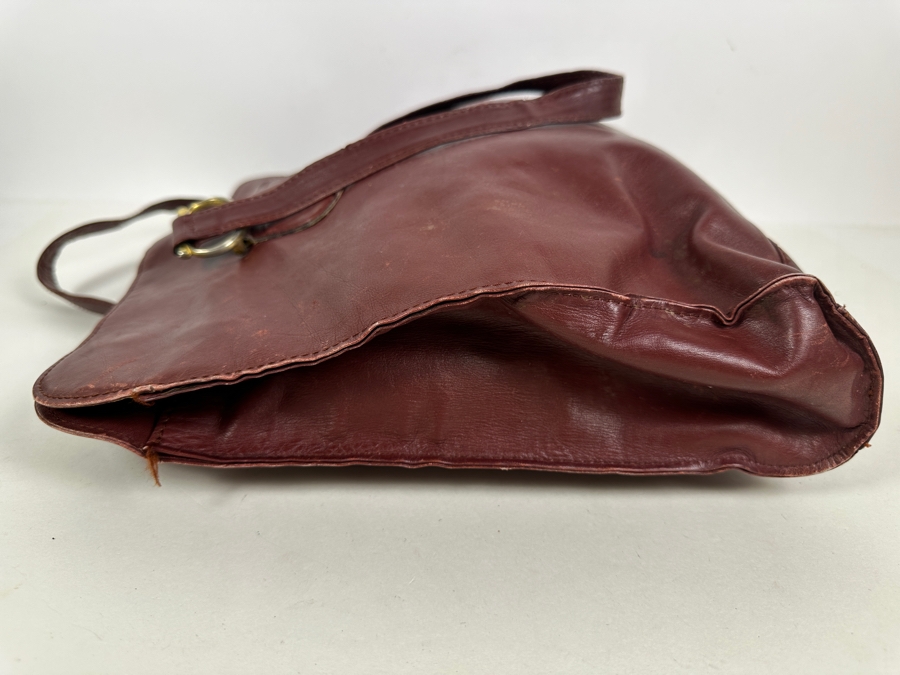 Vintage 1975 Les Must De Cartier Paris Leather Handbag 15.5W X 12H [Photo 3]