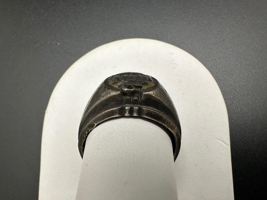 Vintage Sterling Silver USN United States Navy WWII 'Dee Bee' Ring Size 10.5 12.7g [Photo 3]