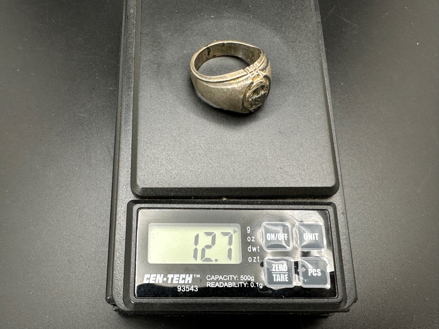 Vintage Sterling Silver USN United States Navy WWII 'Dee Bee' Ring Size 10.5 12.7g [Photo 6]