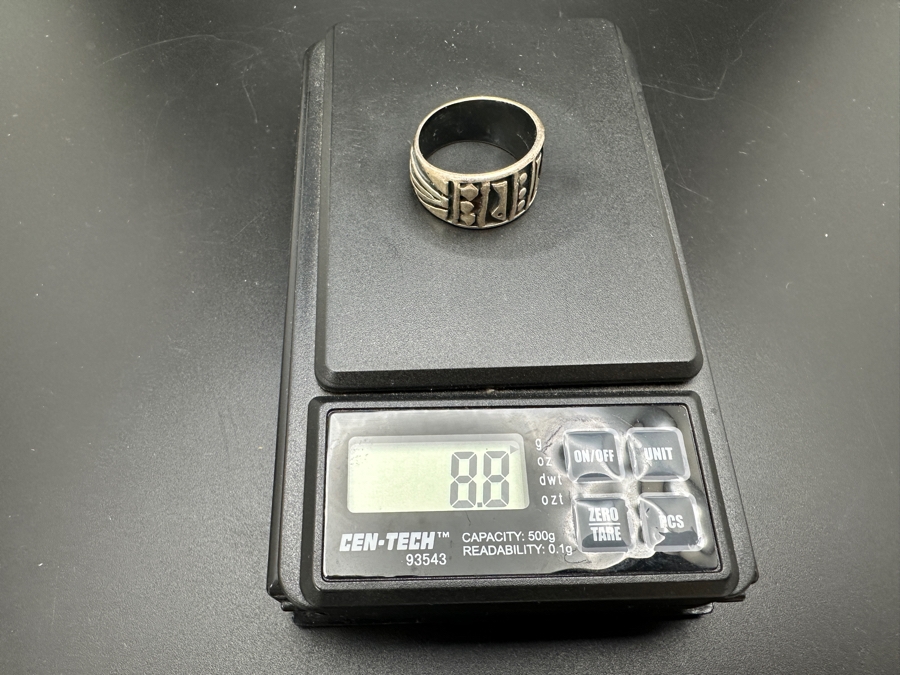 Vintage MCM Gusterman Sterling Silver Modernist Ring Size 10.5 8.8g [Photo 5]