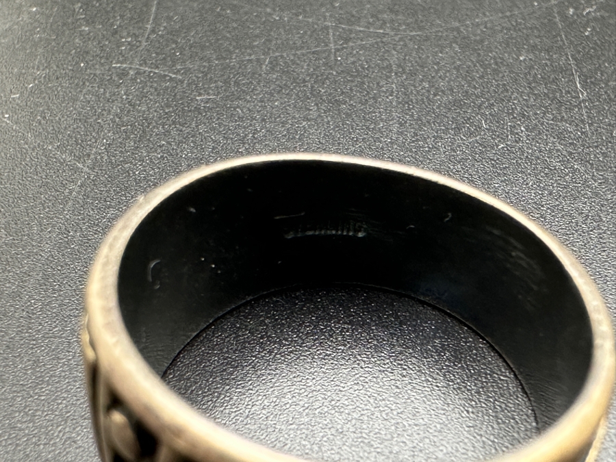 Vintage MCM Gusterman Sterling Silver Modernist Ring Size 10.5 8.8g [Photo 3]