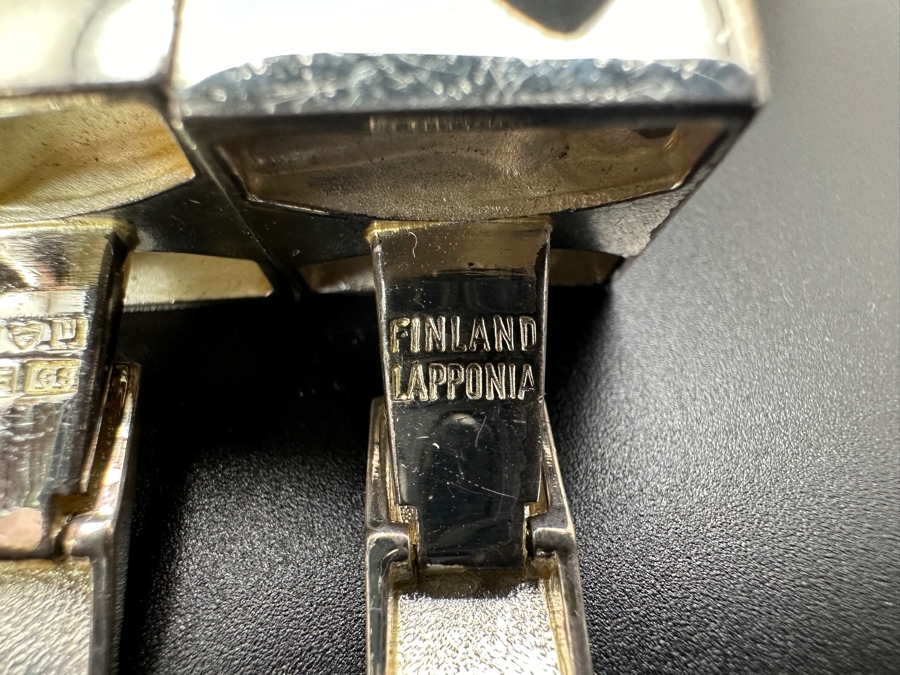 Pair Of Vintage MCM Finland Lapponia Sterling Silver Cufflinks Hallmarked 30.4g [Photo 4]