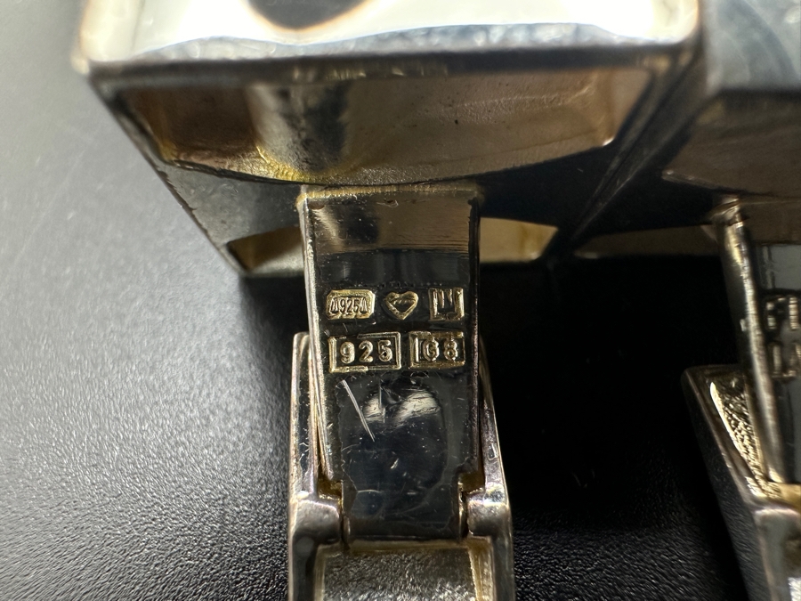 Pair Of Vintage MCM Finland Lapponia Sterling Silver Cufflinks Hallmarked 30.4g [Photo 5]