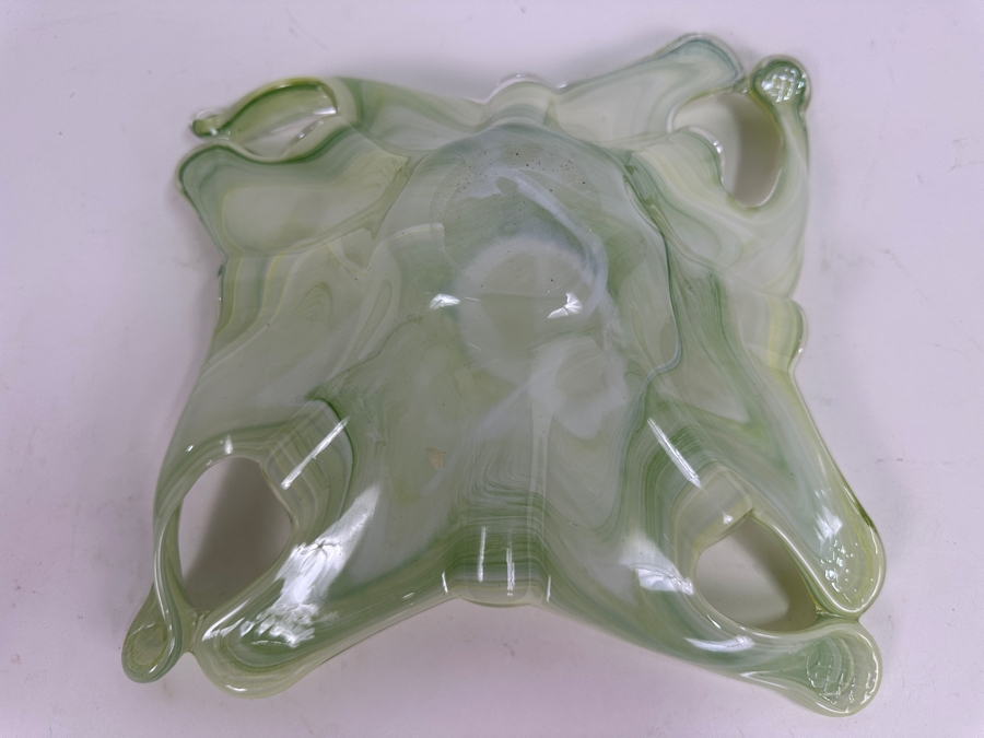 Vintage MCM Italian Lavorazione Murano Art Glass Bowl With Original Tag 13W X 3H [Photo 11]