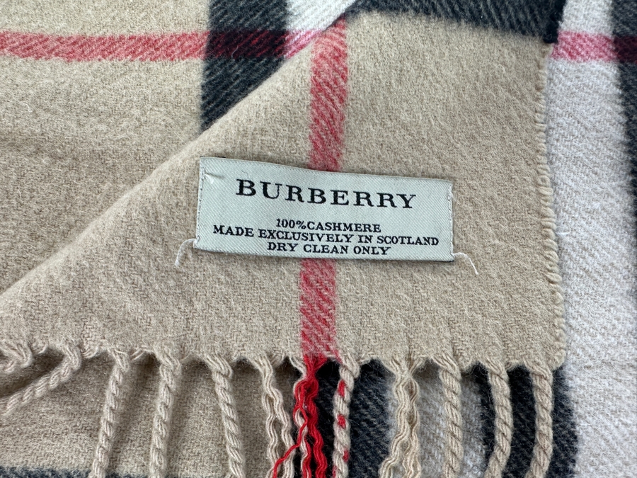 Burberry 100% Cashmere Scarf 12W X 63L [Photo 2]