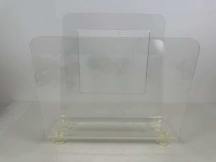 Vintage Lucite Magazine Rack 13W X 8D X 13.5H [Photo 3]