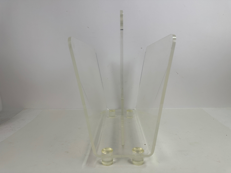 Vintage Lucite Magazine Rack 13W X 8D X 13.5H [Photo 4]
