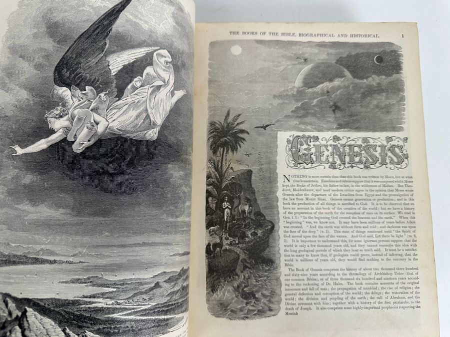 Antique 1888 Holy Bible Philadelphia A. J. Holman & Co. With Damaged Binding 10.25W X 12.5H X 3.25D [Photo 7]