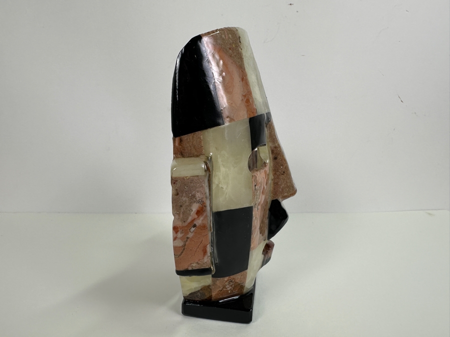 Aztec Mosaic Stone Burial Death Mask With Semi Precious Stones 6W X 8H Retails $520 [Photo 5]