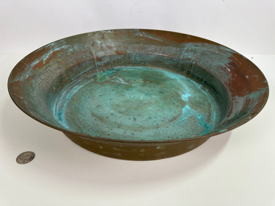 Large Copper Bowl Plate 17W X 3.5H [Photo 2]