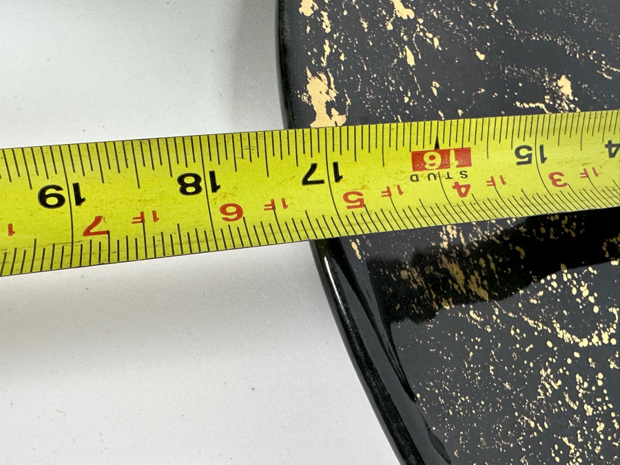 Sascha Brastoff Surf Ballet In Black / Gold Large Serving Plate 17.25W [Photo 8]