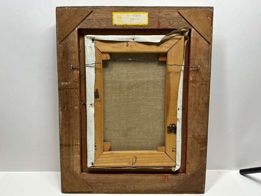 Original Portrait Painting On Canvas Signed Lower Right A. De Barros 10 X 14 Framed 16 X 20 [Photo 6]