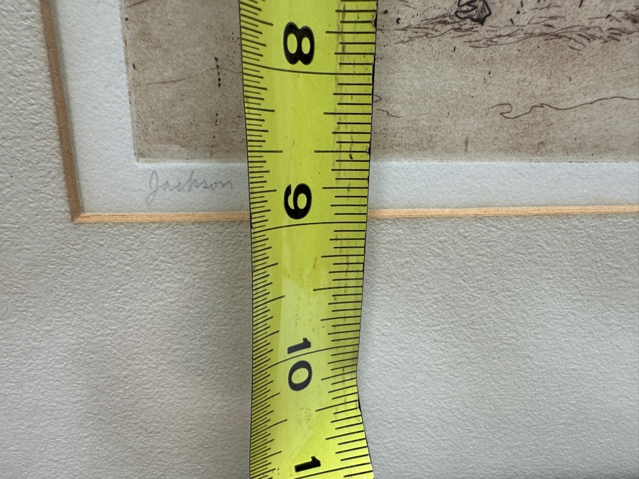 S. Raymond Etching Titled 'Jackson Square' Pencil Signed And Numbered 34 Of 75 7 X 9 Framed 14.5 X 18.5 [Photo 12]