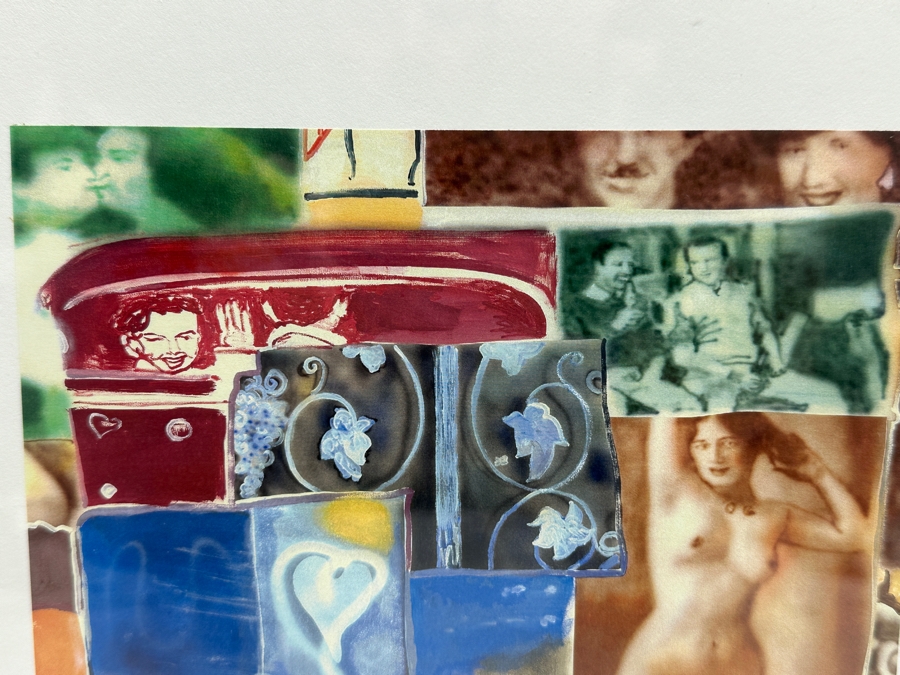 Robert Weil Mixed-Media Collage Pencil Signed Lower Right 7 X 7 [Photo 3]