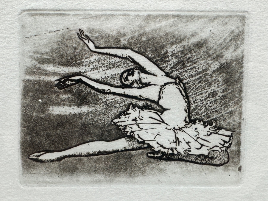 Just Added - Ballerina Etching 6.5 X 4.5 Framed 12.5 X 11 [Photo 5]