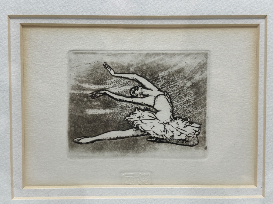 Just Added - Ballerina Etching 6.5 X 4.5 Framed 12.5 X 11 [Photo 3]