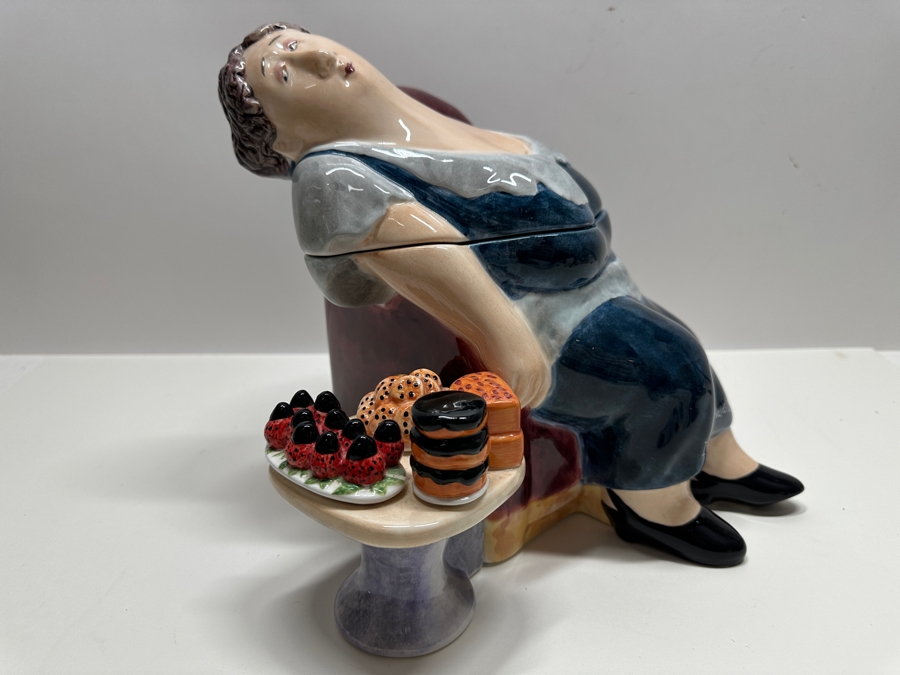 2002 House Of Prill By Erika Oller Cookie Jar 'Inclined Towards Dessert' 10W X 9D X 9.5H [Photo 2]
