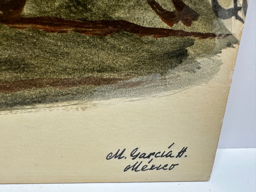 (3) Original M. Garcia H. Mexico Matador Bull Fighter Watercolor Paintings On Board 14 X 11 [Photo 7]