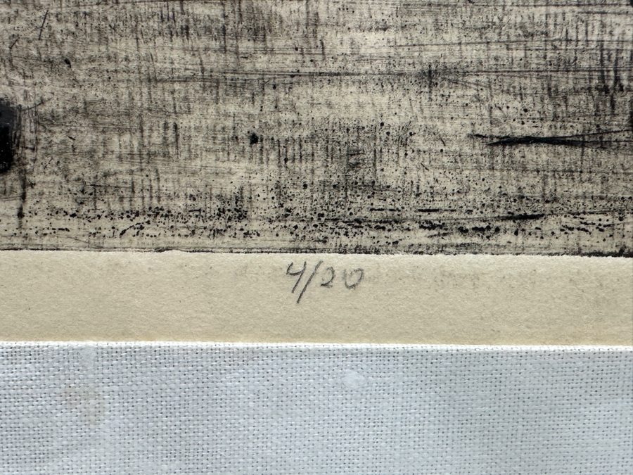 Juan Manuel Gomez-Quiroz Etching Titled 'Mesa De Trabajo' Numbered 4 Of 20 Signed Lower Right 18 X 12 Framed 27 X 21.5 [Photo 5]