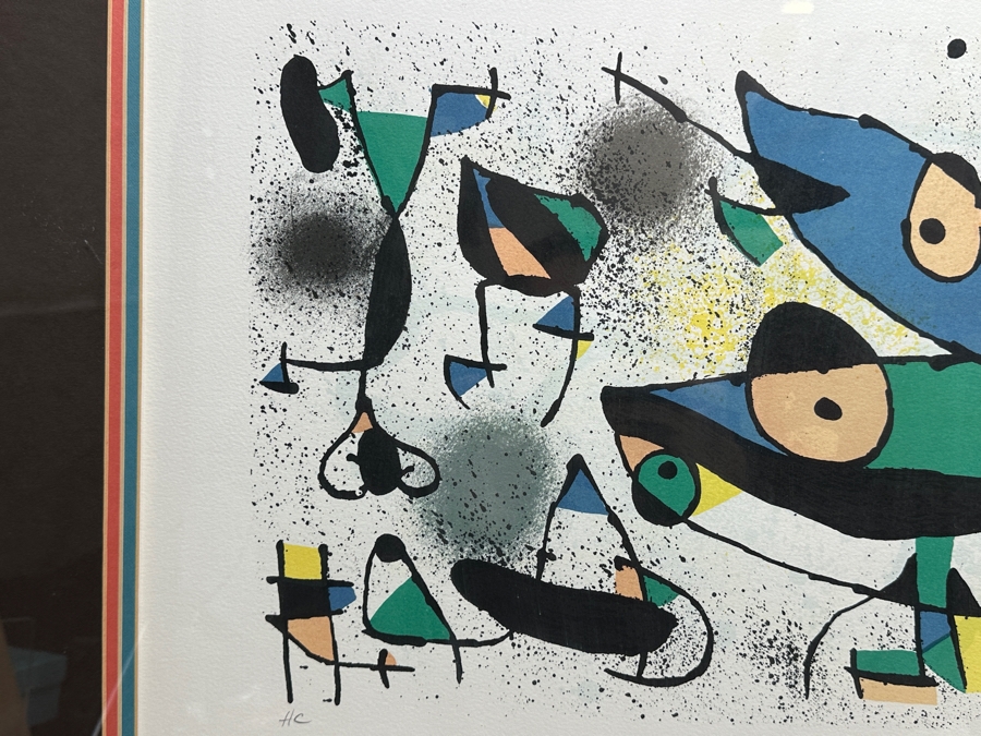 Joan Miro (1893-1983, Spain) Lithograph Titled 'Sculptures II' Numbered HC Hors Commerce (Not For Sale) Signed Lower Right Framed [Photo 5]