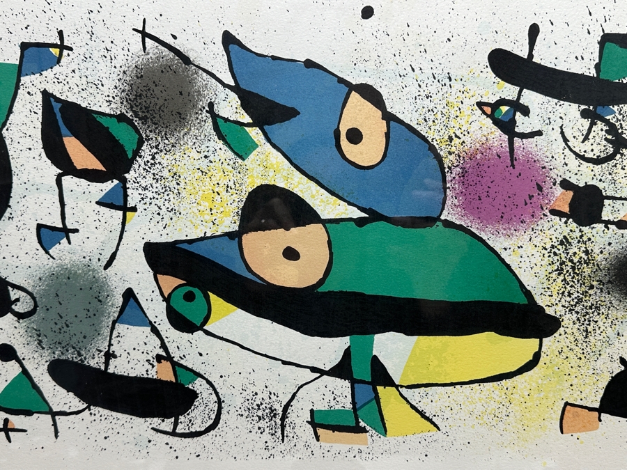 Joan Miro (1893-1983, Spain) Lithograph Titled 'Sculptures II' Numbered HC Hors Commerce (Not For Sale) Signed Lower Right Framed [Photo 3]