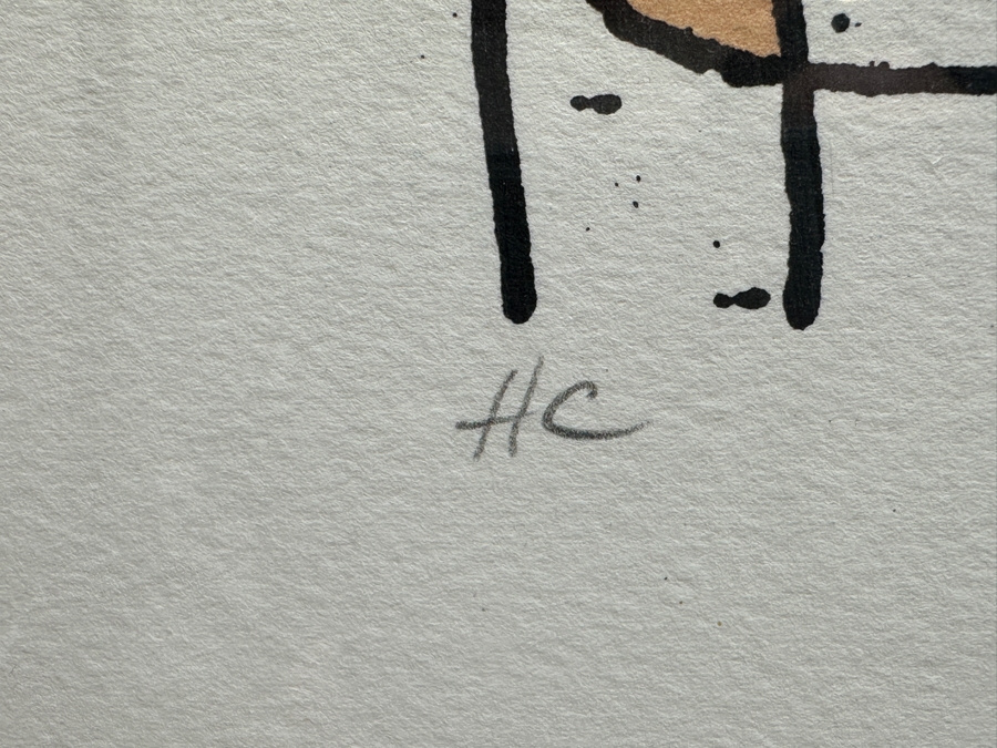 Joan Miro (1893-1983, Spain) Lithograph Titled 'Sculptures II' Numbered HC Hors Commerce (Not For Sale) Signed Lower Right Framed [Photo 6]