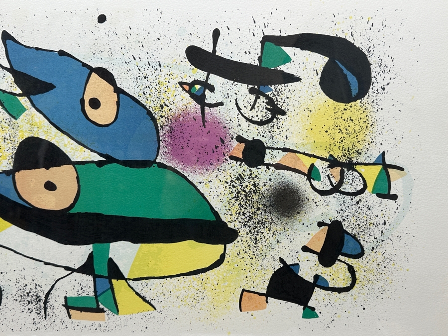 Joan Miro (1893-1983, Spain) Lithograph Titled 'Sculptures II' Numbered HC Hors Commerce (Not For Sale) Signed Lower Right Framed [Photo 4]