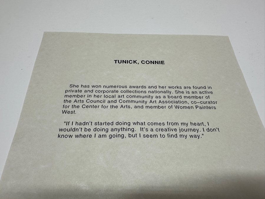 Connie Tunick Limited Edition Print Titled 'You Are Here' Numbered 81/400 Signed Lower Right 20 X 20 Framed [Photo 8]