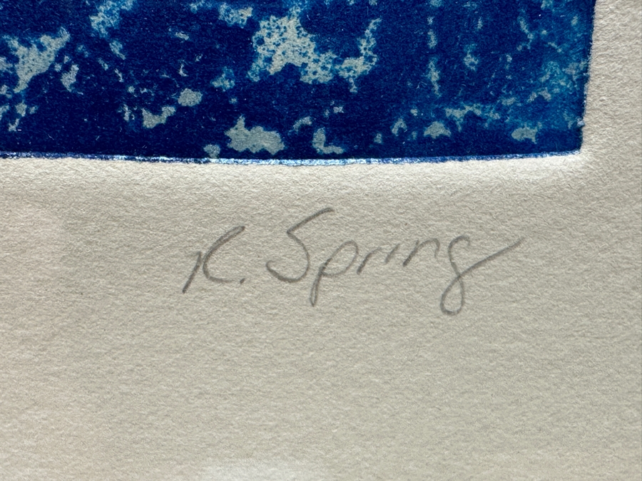 R. Spring Etching Titled Cock-a-Doodle Hand Signed Lower Right And Numbered 27 Of 175 9.5 X 14 Framed 15.5 X 20 [Photo 4]