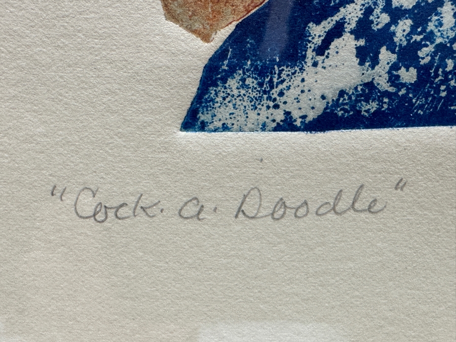 R. Spring Etching Titled Cock-a-Doodle Hand Signed Lower Right And Numbered 27 Of 175 9.5 X 14 Framed 15.5 X 20 [Photo 6]