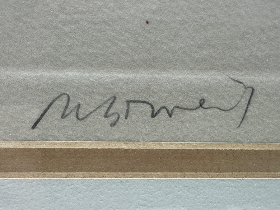 Robert Weil Limited Edition Lithograph On Paper Man Reading Newspaper With A Bird On His Head Pencil Signed Lower Right And Numbered 59 Of 125 12 X 17 Framed 19 X 24 [Photo 5]