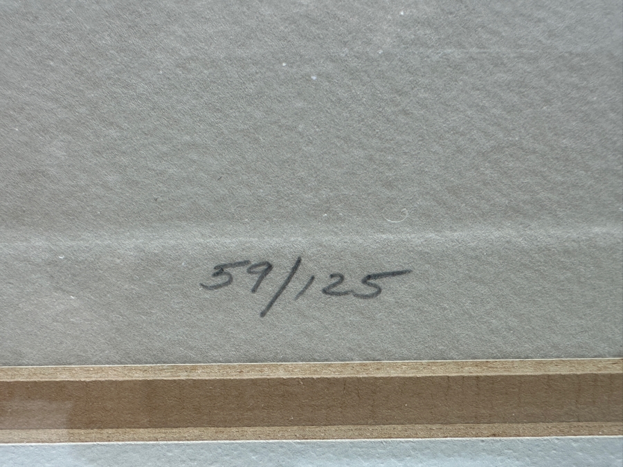 Robert Weil Limited Edition Lithograph On Paper Man Reading Newspaper With A Bird On His Head Pencil Signed Lower Right And Numbered 59 Of 125 12 X 17 Framed 19 X 24 [Photo 6]