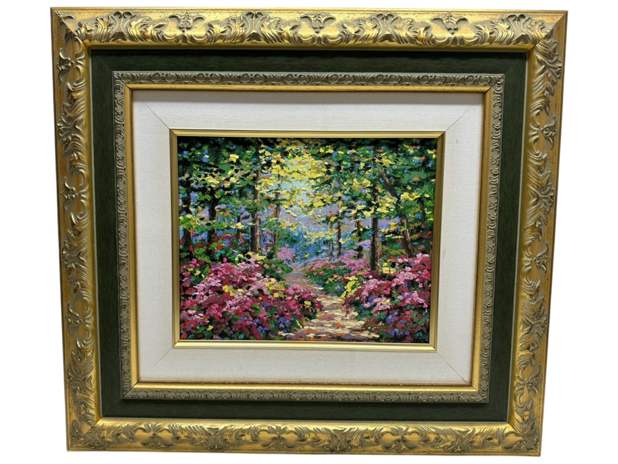 Schaefer / Miles Hand Signed Giclee On Canvas Embellished Titled 'Woodland Jewel' Hand Signed Lower Right 12 X 9.5 Framed 21.5 X 20 [Photo 2]