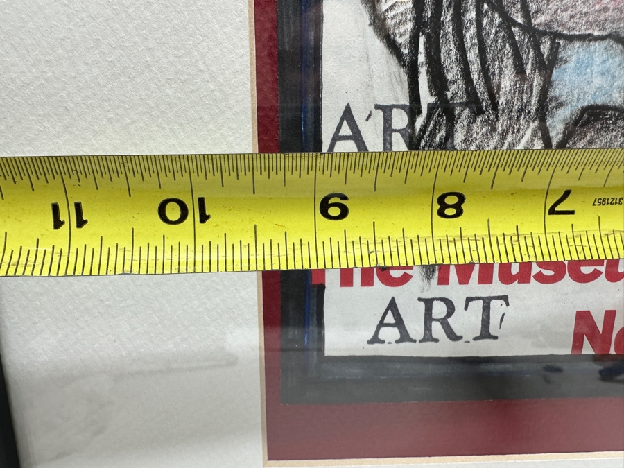 Gunter Temech Original Drawing On MOMA Bag Signed Lower Right And Verso 9.5 X 13 Framed Dated 1999 [Photo 10]