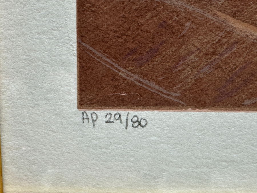 Schaefer / Miles Hand Signed Limited Edition Serigraph Titled 'Fragrant Bloom' Numbered AP 29/80 Hand Signed Lower Right 15 X 13 Framed 27.5 X 25 [Photo 6]