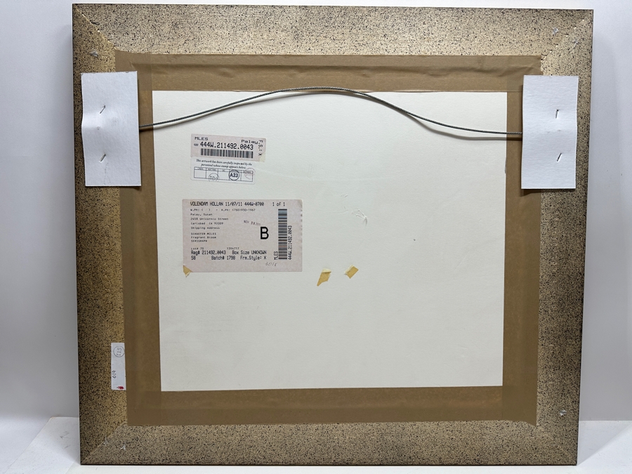 Schaefer / Miles Hand Signed Limited Edition Serigraph Titled 'Fragrant Bloom' Numbered AP 29/80 Hand Signed Lower Right 15 X 13 Framed 27.5 X 25 [Photo 7]