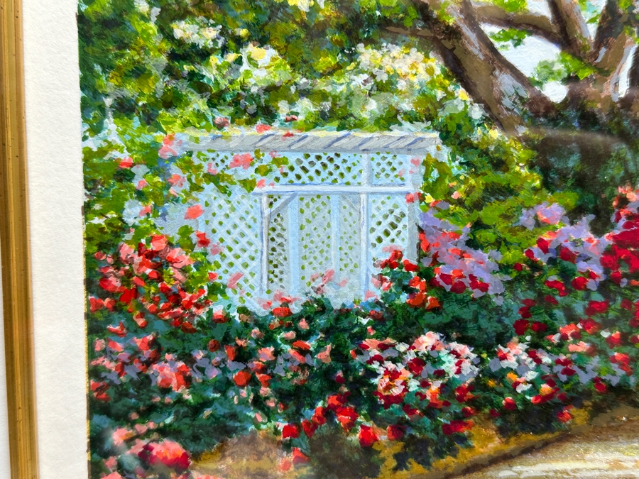 Schaefer / Miles Hand Signed Limited Edition Serigraph Titled 'Twilight Roses' Numbered 9/450 Hand Signed Lower Right 18.5 X 13 Framed 31 X 26 [Photo 4]