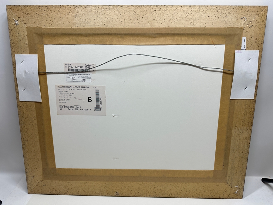 Schaefer / Miles Hand Signed Limited Edition Serigraph Titled 'Twilight Roses' Numbered 9/450 Hand Signed Lower Right 18.5 X 13 Framed 31 X 26 [Photo 12]