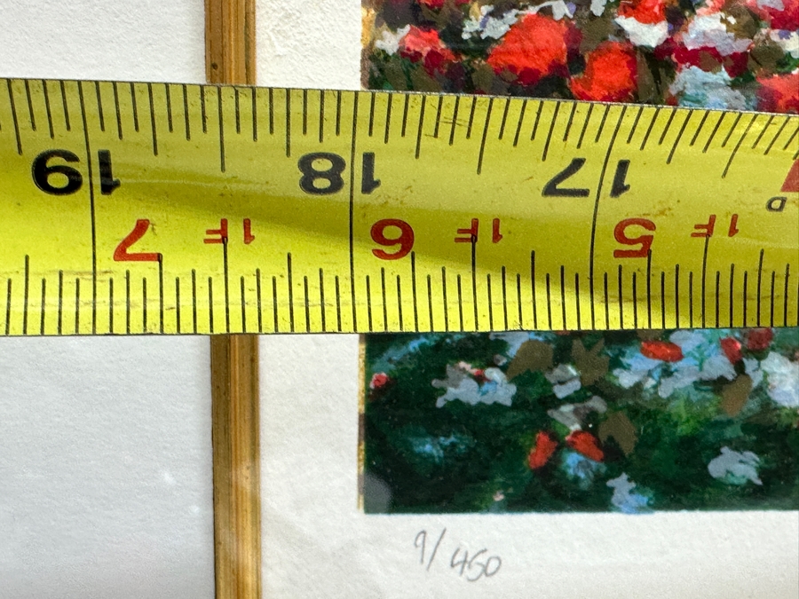 Schaefer / Miles Hand Signed Limited Edition Serigraph Titled 'Twilight Roses' Numbered 9/450 Hand Signed Lower Right 18.5 X 13 Framed 31 X 26 [Photo 7]