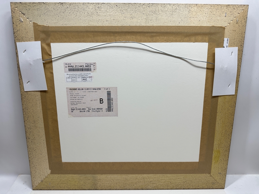 Schaefer / Miles Hand Signed Limited Edition Serigraph Titled 'Garden Mountain Path' Numbered HC 15/85 Hand Signed Lower Right 15.5 X 13.5 Framed 28 X 25 [Photo 12]