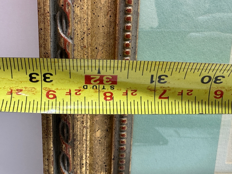 Original Watercolor Painting On Paper Signed Lower Left 25 X 19 Framed 33 X 27 [Photo 12]