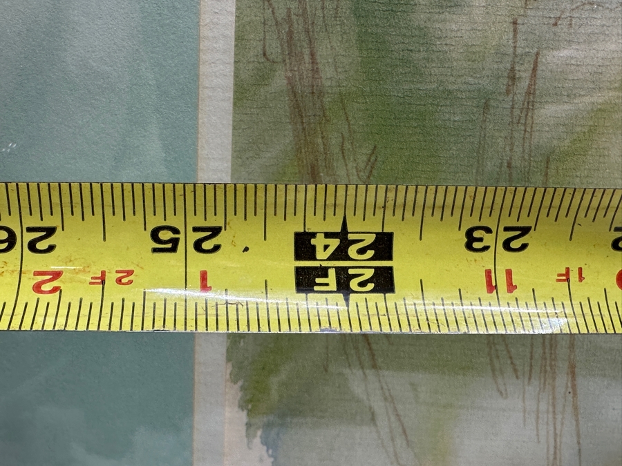 Original Watercolor Painting On Paper Signed Lower Left 25 X 19 Framed 33 X 27 [Photo 10]