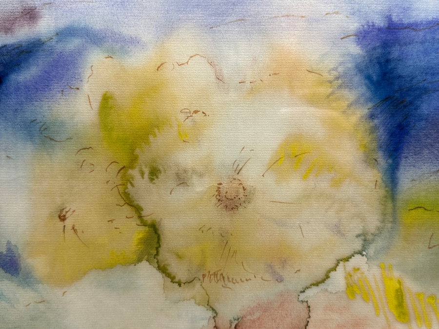 Original Watercolor Painting On Paper Signed Lower Left 25 X 19 Framed 33 X 27 [Photo 4]