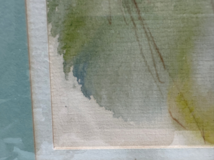 Original Watercolor Painting On Paper Signed Lower Left 25 X 19 Framed 33 X 27 [Photo 7]