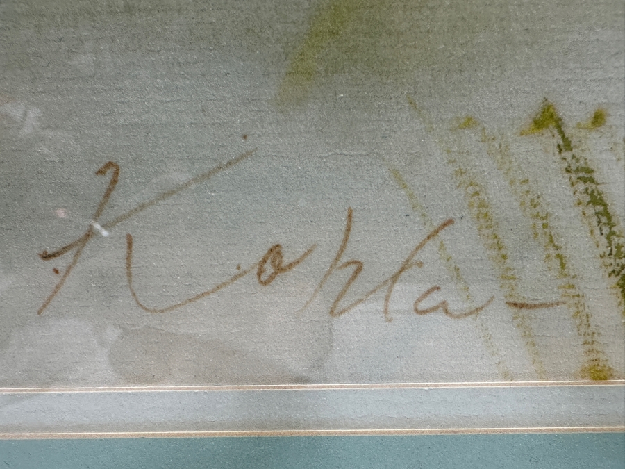 Original Watercolor Painting On Paper Signed Lower Left 25 X 19 Framed 33 X 27 [Photo 9]