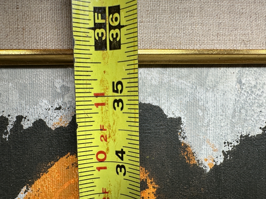 Just Added - Mid-Century Modern Van Amstel Gallery Embellished Serigraph On Canvas 24 X 36 Framed 28.5 X 41 [Photo 8]