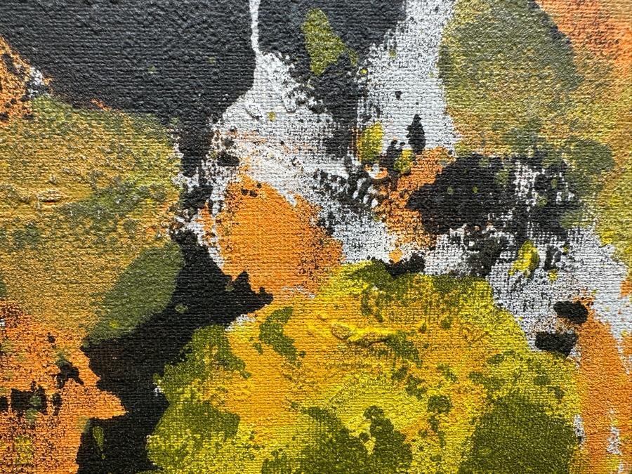 Just Added - Mid-Century Modern Van Amstel Gallery Embellished Serigraph On Canvas 24 X 36 Framed 28.5 X 41 [Photo 6]